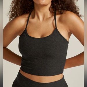 Beyond Yoga Spacedye Slim Racerback Cropped Tank - Blackest Night in M